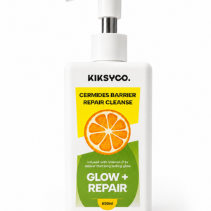 Kiksyco Ceramides Barrier Repair Cleanse, a gentle and hydrating ceramide-infused daily face wash for sensitive and melanin-rich skin.
